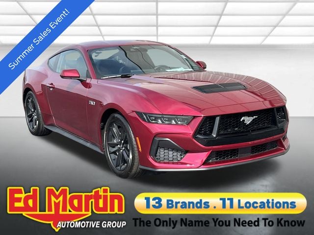 2026 Ford Mustang GT in Magenta — front three-quarter view