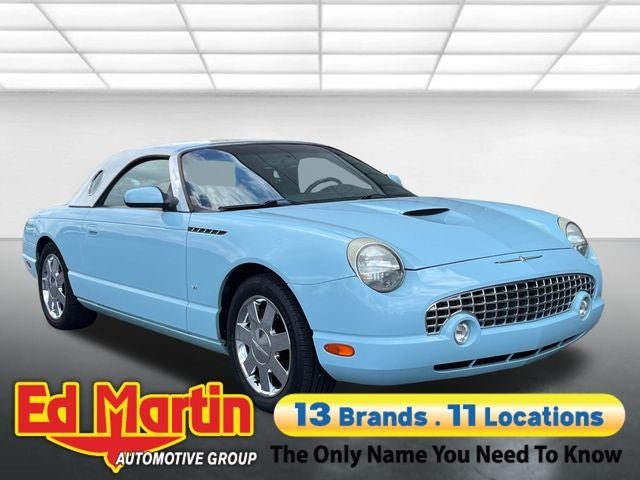 2003 Ford Thunderbird Base in Desert Sky Blue — front three-quarter view