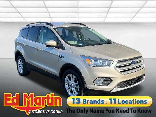 2018 Ford Escape SE in White Gold Metallic — front three-quarter view