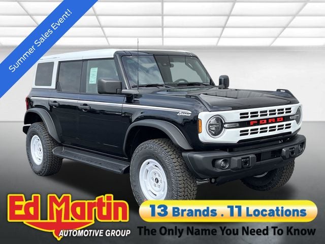 2026 Ford Bronco Heritage Edition in Shadow Black — front three-quarter view
