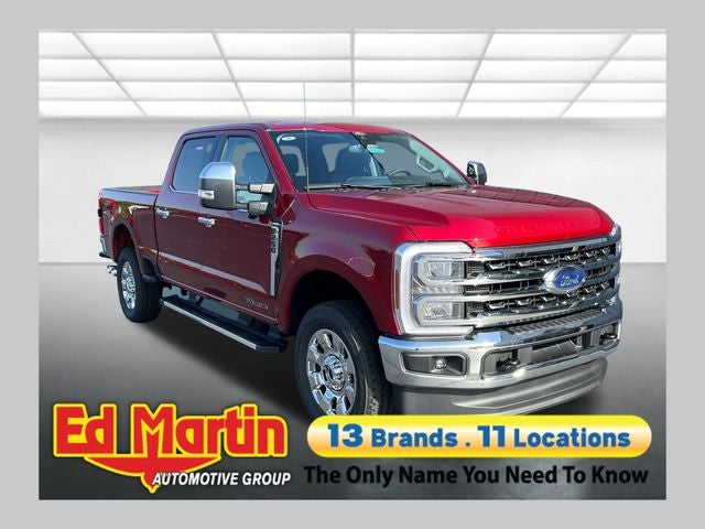 2026 Ford F-250SD Lariat in Ruby Red Metallic — front three-quarter view