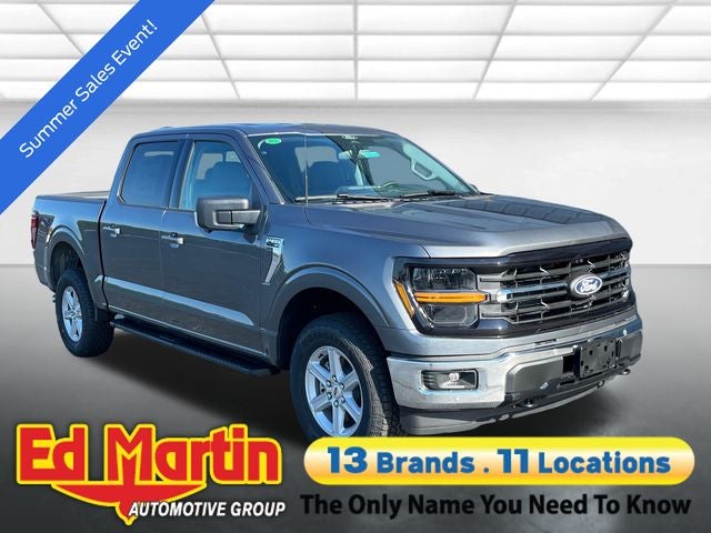 2026 Ford F-150 XLT in Gray Metallic — front three-quarter view