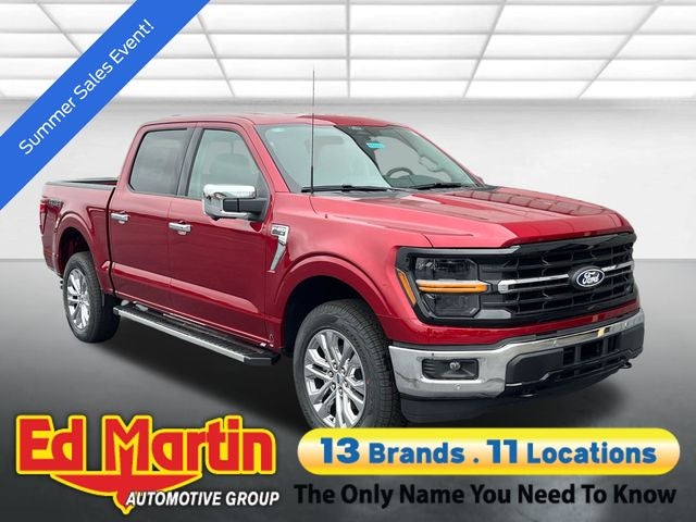 2026 Ford F-150 XLT in Ruby Red Metallic — front three-quarter view