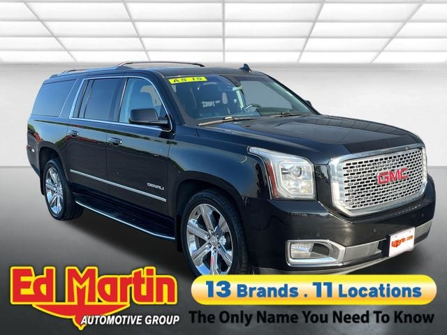 2017 GMC Yukon XL Denali in Onyx Black — front three-quarter view