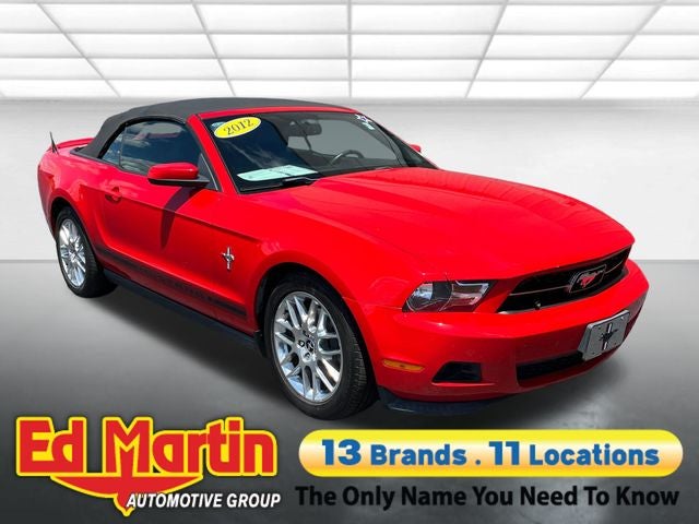 2012 Ford Mustang V6 Premium in Race Red — front three-quarter view