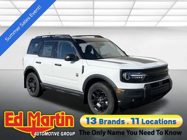 2025 Ford Bronco Sport Big Bend in Oxford White — front three-quarter view