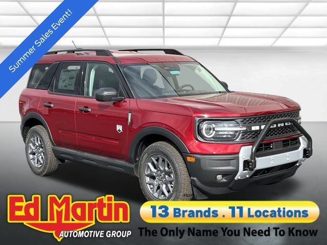 2025 Ford Bronco Sport Big Bend in Ruby Red Metallic — front three-quarter view