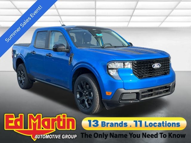 2026 Ford Maverick XLT in Blue — front three-quarter view