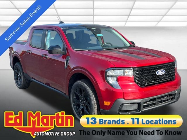 2026 Ford Maverick XLT in Ruby Red Metallic — front three-quarter view