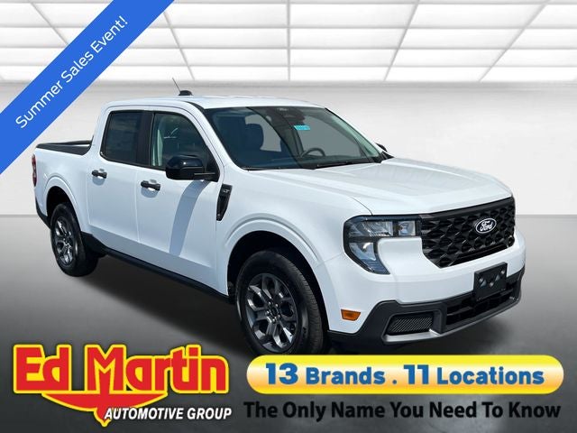 2026 Ford Maverick XLT in Oxford White — front three-quarter view