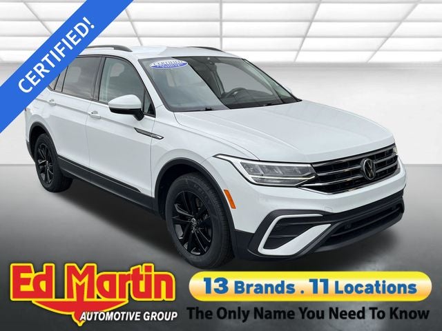 2023 Volkswagen Tiguan 2.0T S in Pure White — front three-quarter view